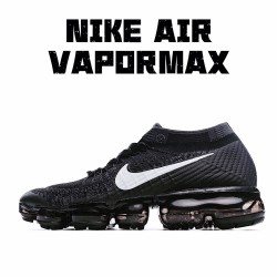 Nike Air VaporMax Flyknit Mens 849558 007 Black White Running Shoes 