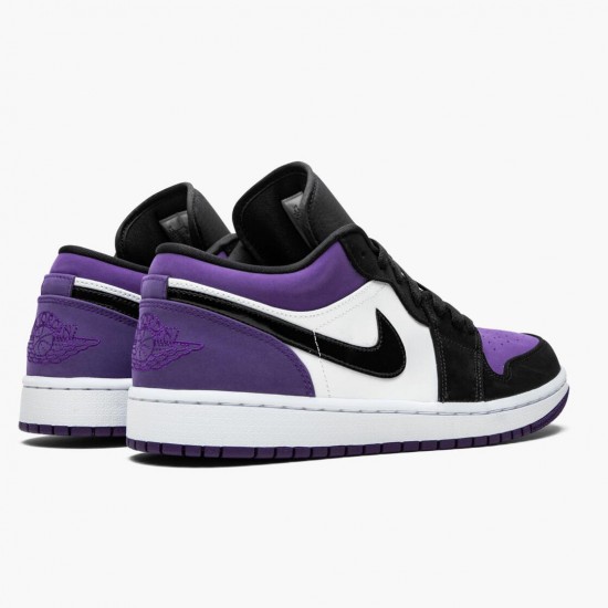 Air Jordan 1 Low Court Purple White/Black/Court Purple 553558-125