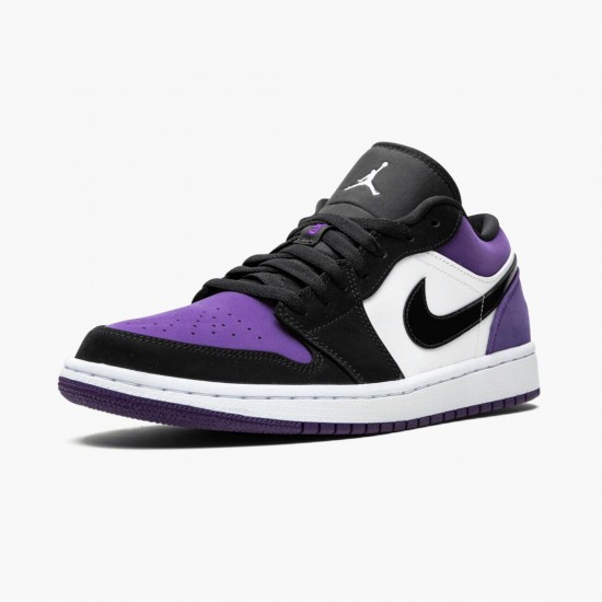 Air Jordan 1 Low Court Purple White/Black/Court Purple 553558-125