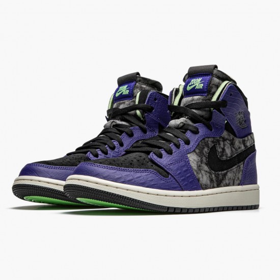 Air Jordan 1 High Zoom Air CMFT Bayou Boys Court Purple/Black Electric/Green DC2133-500