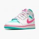 Air Jordan 1 Mid Digital Pink WhiteDigital Pink Aurora Gree 555112-102