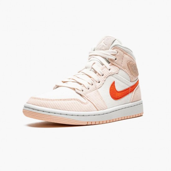 Air Jordan 1 Mid SE Corduroy Sail Sail/Orange Quartz/White/Orange DA8009-108