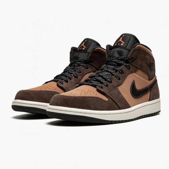 Air Jordan 1 Mid SE Dark Chocolate Dark Chocolate/Archaeo Brown/Black/Crimson Bliss DC7294-200