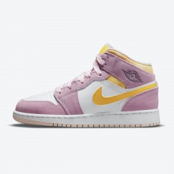 Air Jordan 1 Mid SE GS Arctic Pink Light Arctic Pink/University Gold/White DC9517-600