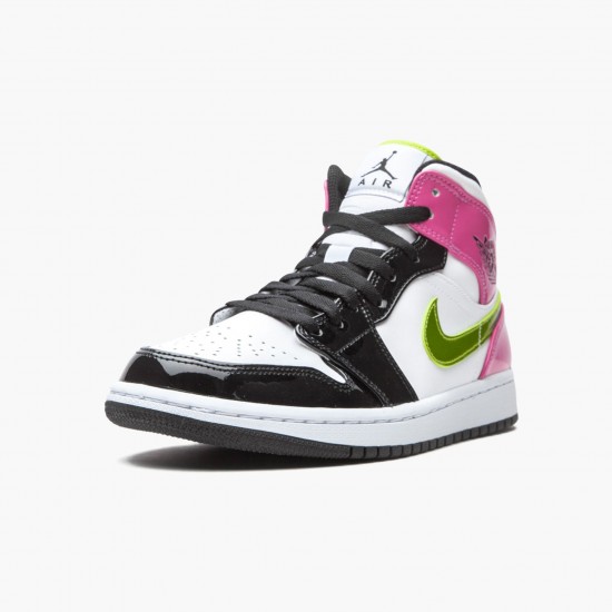 Air Jordan 1 Mid White Black Cyber Pink White/Black/Cyber Pink CZ9834-100