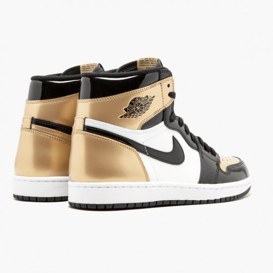 Air Jordan 1 Retro Gold Toe Black/Metallic Gold/Summit Whi 861428-007