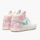 Air Jordan 1 Mid SE GS Ice Cream White/Arctic Punch/Pale Vanilla/Green Glow DD1666-100