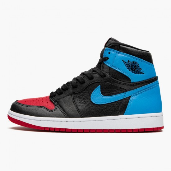 Air Jordan 1 High OG UNC To Chicago Black/Dark Powder Blue/Gym Red CD0461-046