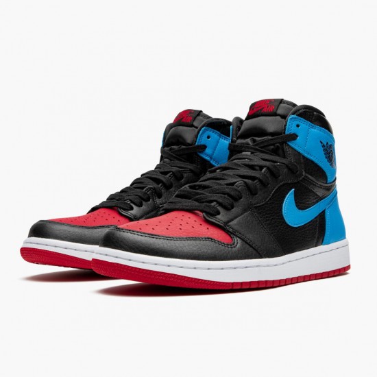 Air Jordan 1 High OG UNC To Chicago Black/Dark Powder Blue/Gym Red CD0461-046