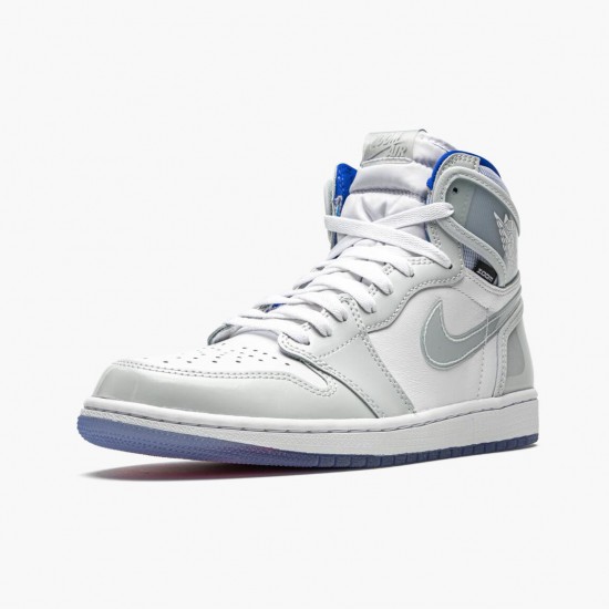 Air Jordan 1 High Zoom Racer Blue Whit/White-Racer Blue CK6637-104