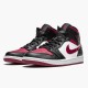 Air Jordan 1 Mid Bred Toe Black/Gym Red/White 554724-066