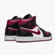 Air Jordan 1 Mid Bred Toe Black/Gym Red/White 554724-066