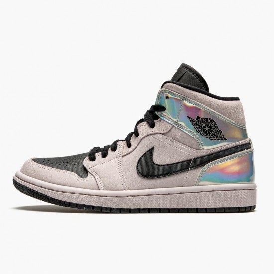 Air Jordan 1 Mid Dirty Powder Iridescent Barely Rose/Black/Multi BQ6472-602