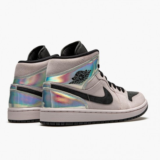 Air Jordan 1 Mid Dirty Powder Iridescent Barely Rose/Black/Multi BQ6472-602