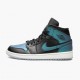 Air Jordan 1 Mid Iridescent Black Black/Pale Ivory/Multi Color BQ6472-009