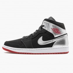 Air Jordan 1 Mid Johnny Kilroy Black/Gym Red/Metallic Silver 554724-057