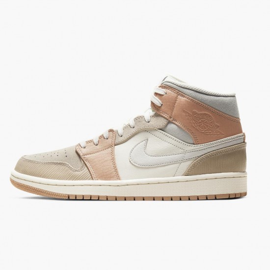 Air Jordan 1 Mid Milan Sail/Light Bone String Shimmer CV3044-100