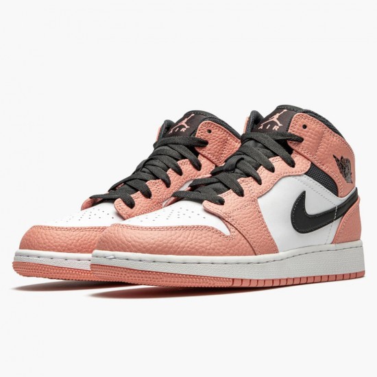 Air Jordan 1 Mid Pink Quartz Pink Quartz/DK Smoke Grey 555112-603