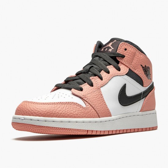 Air Jordan 1 Mid Pink Quartz Pink Quartz/DK Smoke Grey 555112-603