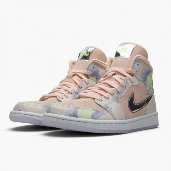 Air Jordan 1 Mid SE P(Her)spectate Washed Coral Chrome Washed Coral/Chrome/Light Whistle CW6008-600