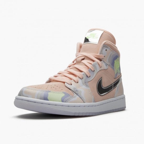 Air Jordan 1 Mid SE P(Her)spectate Washed Coral Chrome Washed Coral/Chrome/Light Whistle CW6008-600
