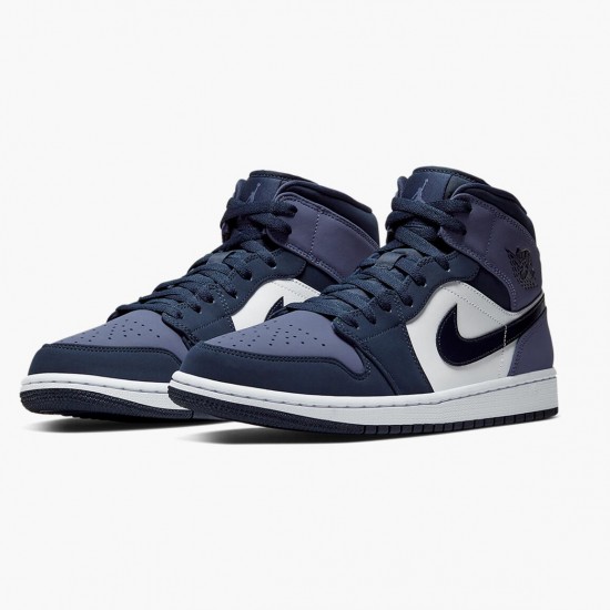 Air Jordan 1 Mid Sanded Purple Obsidian/Sanded Purple/White 554724-445