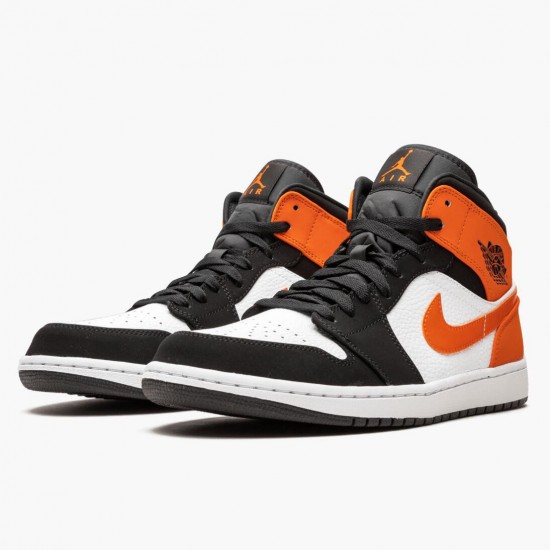 Air Jordan 1 Mid Shattered Backboard Black/White Starfish 554724-058