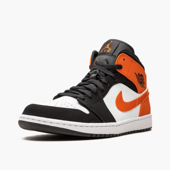 Air Jordan 1 Mid Shattered Backboard Black/White Starfish 554724-058