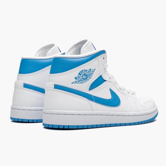 Air Jordan 1 Mid UNC University Blue/White BQ6472-114