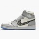 Air Jordan 1 Retro High Dior Wolf Grey/Sail Photon Dust Whi CN8607-002