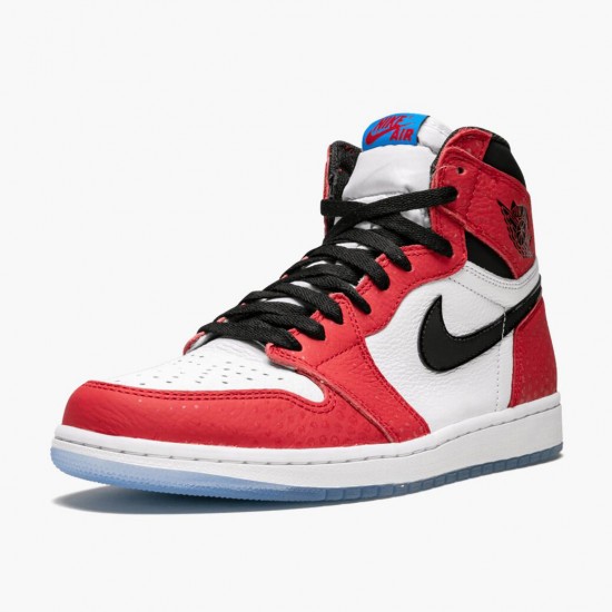 Air Jordan 1 Retro High Spider Man Origin Story Gym Red/Black White/Photo Blue 555088-602