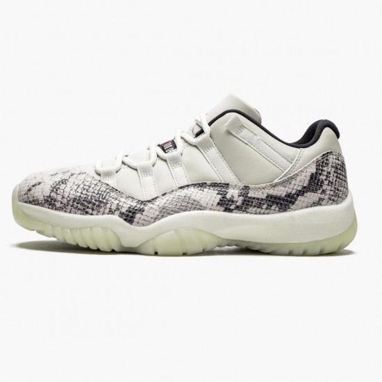 Air Jordan 11 Retro Low Snake Light Bone Light Bone/Smoke Grey/White Bl Black CD6846-002