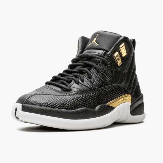 Air Jordan 12 Retro Reptile Black/Metallic Gold/White AO6068-007