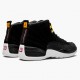 Air Jordan 12 Retro Reverse Taxi Black/Gold White 130690-017