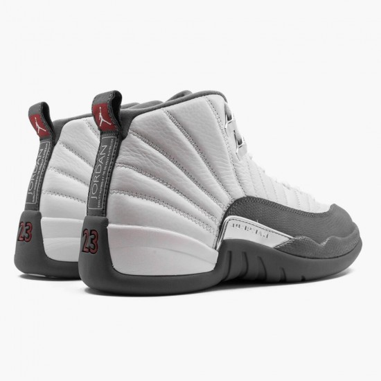 Air Jordan 12 Retro White Dark Grey White/Dark Grey/Gym Red 130690-160