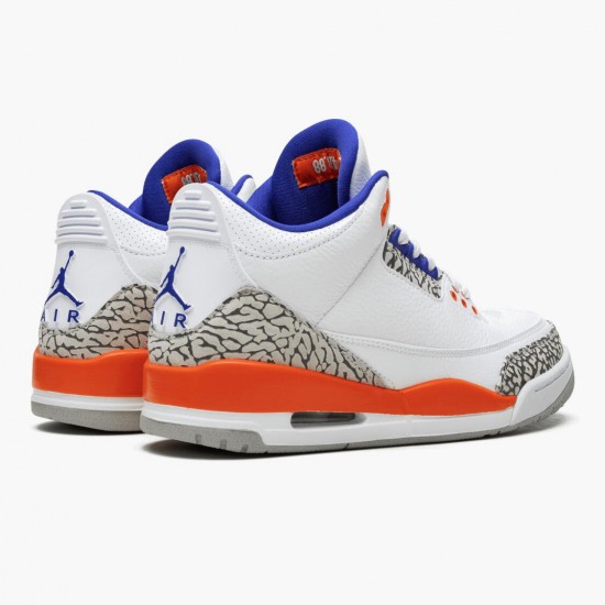 Air Jordan 3 Retro Knicks White/Old Royal University Ora 136064-148