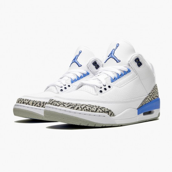 Air Jordan 3 Retro UNC White/Valor Blue Tech Gray CT8532-104