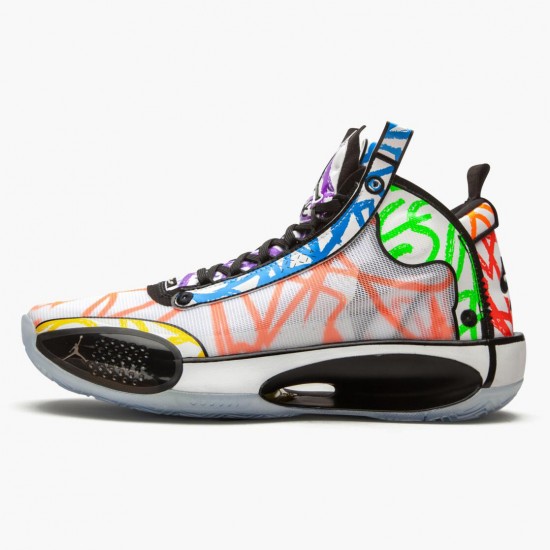 Air Jordan 34 Zion Williamson Coloring Book White/Black/Multi Color DA1897-100