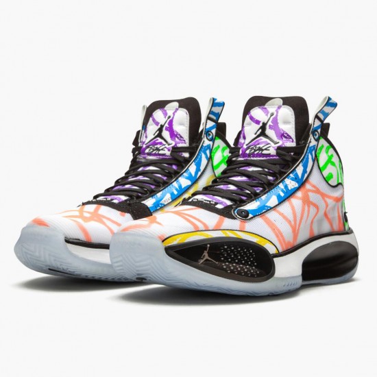 Air Jordan 34 Zion Williamson Coloring Book White/Black/Multi Color DA1897-100