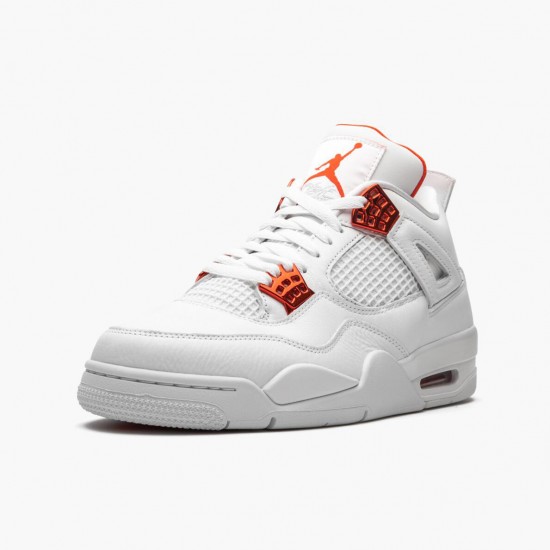 Air Jordan 4 Retro Metallic Orange White/Team Orange Metallic Sil CT8527-118