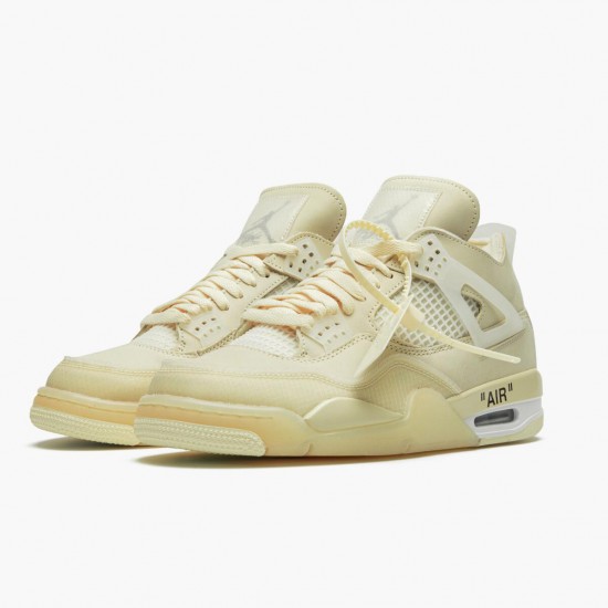 Air Jordan 4 Retro Off-White Sail Sail/Muslin White/Black CV9388-100