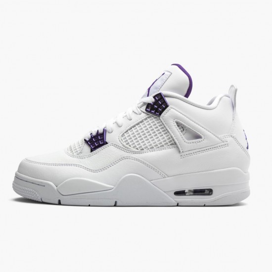 Air Jordan 4 Retro Purple Metallic White/Metallic Silver/Court Purple CT8527-115