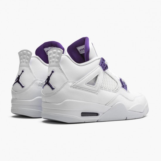 Air Jordan 4 Retro Purple Metallic White/Metallic Silver/Court Purple CT8527-115