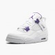 Air Jordan 4 Retro Purple Metallic White/Metallic Silver/Court Purple CT8527-115