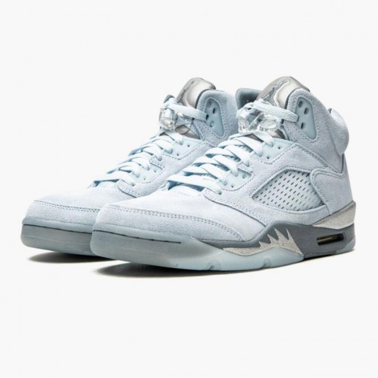 Air Jordan 5 Retro Bluebird With Silver White Photo Blue/Football Grey/Metallic Silver/White DD9336-400