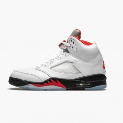 Air Jordan 5 Retro Fire Red Silver Tongue True White/Fire Red/Black DA1911-102