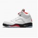 Air Jordan 5 Retro Fire Red Silver Tongue True White/Fire Red/Black DA1911-102