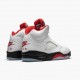 Air Jordan 5 Retro Fire Red Silver Tongue True White/Fire Red/Black DA1911-102