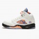 Air Jordan 5 Retro International Flight Sail/Racer Blue-Cone Black 136027-148