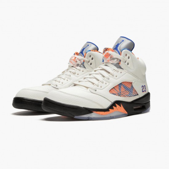 Air Jordan 5 Retro International Flight Sail/Racer Blue-Cone Black 136027-148